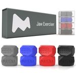 Mayena Sports Jawline Exerciser for Men & Women | 4 Resistance Levels (8pcs) Silicone Jaw Exerciser Tablets | Powerful Jaw Trainer & Jawline Shaper for All Level Users| Slims, Tones& Defines the Face