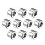 sourcing map HK081410 Drawn Cup Needle Roller Bearings, Open End, 8mm Bore, 14mm OD, 10mm Width 3950N Static Load 3800N Dynamic Load 25000rpm Limiting Speed 10pcs