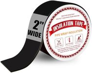 2 in Pipe Insulation Tape - Weather Resistant Foam Tape Insulation - Outdoor Water Pipe Insulation Wrap - Insulation Tape for Water Pipes - Pipe Wrap Insulation, (2in x 15ft,Black)