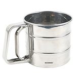 TRIXES Stainless Steel Sifter/Sieve - for Flour, Cocoa and Icing Sugar - One Hand Operation - Handheld Trigger Action