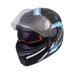 LS2 Helmets - FF320 Stream Evo - Reflex - Matt Black Blue - Dual Visor Full Face Helmet (X-Large 590MM)