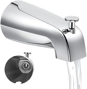 Dreyoo Universal Bathroom Tub Spout Compatible with Westbrass E531D-1F-62, Fits 4 Inch Reach Wall Front Mount Tub Spout with Shower Diverter 1/2'' IPS Inside Thread Bathtub Faucet(Chrome)