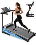 Treadmill with Incline for Home, JAGJOG 15% Auto Incline Treadmills with Handrail 300 lbs Capacity, 3.0 HP Quiet Foldable Treadmill with 12 HIIT Programs, LED Display, Touch Control