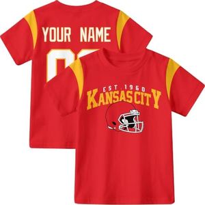 KREDE Kansas T Shirt Custom Name Number for Kids Boy Girl Gift