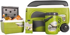 Vango Pinnacle Wheelie Cool Box 45L - 100 Hours - 5 Piece Set for Picnics, Camping, Parties