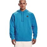 Under Armour Men's Rival Fleece Hoodie, Radar Blue (422)/Onyx White, M