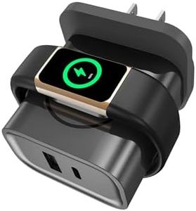 ACEQINGSE 3-in-1 Charger for Fitbit Charge 6/Charge 5/Luxe,PD 25W USB C Fast Charging Dual Port Wall Charger Block,Travel Essential Charge for Fitbit Charge 6/5/Luxe,iPhone,Samsung,Google,Grey