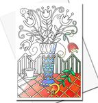 Art Eclect Adult Coloring Greeting Cards for Birthdays and Thank You Note Cards | 10 Unique Designs to Color and Send | with Envelopes Included | Set from The Garden