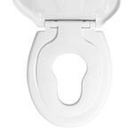 CUQOO Soft Close Family Toilet Seat - Oval Shaped, Scratch-Resistant with Detachable Child Seat - Quick Release Function for Easy Cleaning, Universal Fit for Kids & Adults