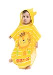 TONWHAR Kids Bath/Pool/Beach Hooded Poncho Towel - Cartoon Animal Pattern Cotton Beach Towel for Infant Boys Girls, 1-9 Years (Lion, 1-4 Years)