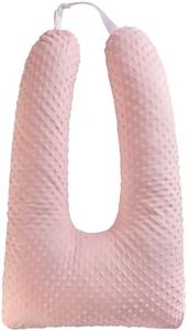Travel Pillow for Kids Adult, Pillow for Car Sleeping Ultra Large U-Shaped with Removable Soft Cover Support Fix Neck and Body Sitting/Sleeping on The Trip (Pink)