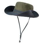 TOP-EX UPF 50 Wide Brim Sun Hats for Men Women - Summer Safari Hat Fishing Hat, Outdoor Sunhat for Hiking Gardening Trekking Travel Green M/L 57-60CM