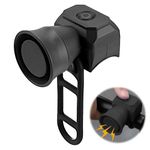 ExcellaElite Bike Horn,Bicycle Horn Rechargeable,5 Sound Modes,Ipx4 Waterproof,Black,Handlebar Mount