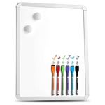 Magnetic Dry Erase Board 11" x 14". Includes Board Dudes SRX Magnetic Dry Erase Markes, 6-Pack, Assorted Colors