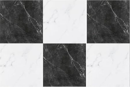 Alow Peel and Stick Floor Tiles: 32 Pack 11.8”X11.8” Vinyl Flooring Waterproof for Bathroom, Black and White Square Adhesive Stickers Easy to Install No Tools Need