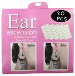 KGR Splash Invisible Ear Lobe Support Tape (Transparent, Free Size) (Pack of 20) for women and girls