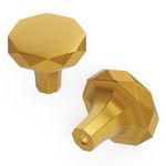 Hickory Hardware H077839BGB-10B Karat Collection Knob 1-1/4 Inch Diameter Brushed Golden Brass Finish (Pack of 10)