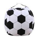 maxToonrain Bean Bags Kids,Bean Bag Without FillingToy Teddy Storage Beanbags Chair Cover Girls Boys Bedroom Accessories Birtdays for Indoor Outdoor(FootBall,26 inch)