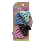Goody Planet Goody Sustainable Spider Clips, Medium, Extra Strong, Bright Colors, Blue, White, Mint and Black, 4 Count