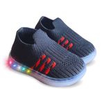 FootStation: Infant's LED Light-Up Shoes | Age 0-5 Years | Jugnu (Black, 9 Months)