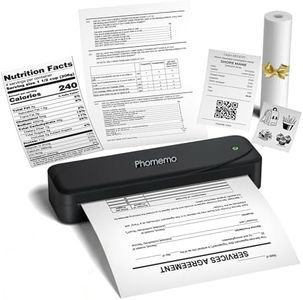 Phomem Portable Printers Wireless for Travel, Support 8.5" X 11" US Letter, Bluetooth Thermal Printer Compatible with iOS, Android & Laptop, Inkless Mobile Printer for Office, Home, School and Car