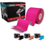 CHOKAS Kinesiology Tape 5m Roll, Elastic Therapeutic Sports Tape for Shoulder,Ankle,Elbow,Wrist,shin,Splints and Knee Support, Waterproof Physio Body Tape for Muscle Pain Relief, Boob Tape (Pink)