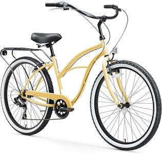 sixthreezero Around The Block Women's Beach Cruiser Bike, Hybrid Bicycle with Rear Rack