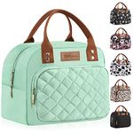 HOMESPON Insulated Lunch Bag for Women Men Work Adult Cool Bag Lunch Box Container Ladies Lunch Tote (Green)