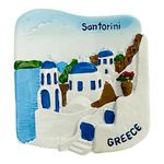 Krisah Fridge Magnet Resin 4D Countries Magnet Gift Souvenir Travel Magnets (Blue Greece)