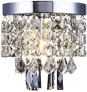 AFSEMOS Crystal Chandelier,Chandeliers Ceiling Lights,Modern Chandelier Lighting Fixture That Holds 3 E14 Light for Bedroom,Living Room, Hallway,Bar