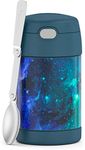 THERMOS FUNTAINER 16 Ounce Stainless Steel Vacuum Insulated Food Jar with Spoon, Galaxy Teal