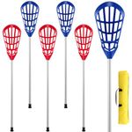 Jenaai Youth Lacrosse Sticks Bulk Mini Lacrosse Stick Training Lacrosse Equipment for Boys Girls Amateur Athletes Indoor Outdoor Sport(6 Pcs)