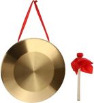 Universal Gong And Wooden Mallet 12.6 inch Tam Tam Gong Traditional Gong Instrument Chinese Percussion Instrument With Copper Decoration Chau Gong For Home And Office