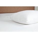 Mitre Comfort Jemima Anti Allergenic Pillow 100% Cotton Sateen Cover Filled with Duck Down and Feather - Fire Retardant - Firm