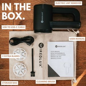 WiredLux Electric Lint Remover – Fabric Shaver for Clothes & Upholstery