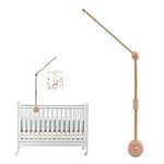 Mobile Arm for Crib, Wooden Baby Mobile Hanger with Anti-Slip Design, Crib Mobile Holder for Hanging Baby Plush Toys as Nursery Decoration (Round Ball Mobile Arm)