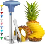 Pineapple Corer and Slicer with Triple Reinforced Stainless Steel with Thicker Blade - Easy-to-Use Pineapple Corer & Pineapple Cutter - Pineapple Slicer and Corer Tool for Easy Core Removal by Zulay