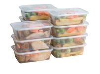 Sabco - 50pcs 500ml Clear Plastic Microwave Containers With Lids - Food Tubs Ideal For Takeaways & Restaurants - BPA Free Freezer Safe & Microwavable Meal Prep