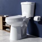 Miuara Extra Tall Toilet 21 Inch - Elongated Toilet Dual Flush Av 1.28 GPF,Two Piece High Toilet for Seniors,Comfort Bowl Height Bathroom Toilet for Elderly & Pregnant & Disabled & Tall,12” Rough in