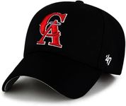 47 Los Angeles Angels Baseball Cap Hat Mens Womens Cooperstown MVP Adjustable, Black, One Size