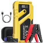 Car Battery Jump Starter 3000A Peak, 12V Jump Starter Battery Pack for Up to 8L Gas/5L Diesel, Battery Booster Jump Box, Power Bank USB QC3.0 Outputs Portable Charger, Jumper Cables with LED Light