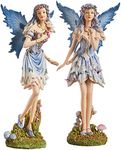 Design Toscano Poppy and Meadow The Wind Forest Fairies Statue Collection (Set of 2)