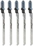 Set of 5 x T101AO Clean Cut Wood Scroll Cutting Jigsaw Blades For Bosch Dewalt
