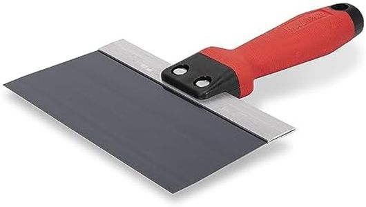 WAL-BOARD TOOLS Tuff Grip Drywall Taping Knife, 8 Inch Blue Steel Blade, Made in The USA, 018-028