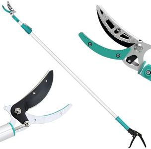 5.91-9.84FT Tree Pruners Long Reach with 4 Nodes Adjustment, Extendable Tree Pruner, Ergonomic Grip, Telescopic Tree Pruner Ideal for Fruit Picking, Deadheading And Pruning