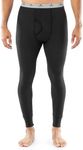 Indera Traditional Long Johns Thermal Underwear for Men Black