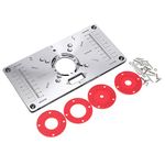 KATSU Tools 1-count Router Table Insert Plate, Aluminium, 235MM x 120MM x 8MM, 70 x 62MM Mounting Hole, 151404 Model