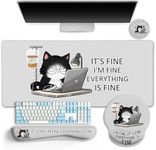 LIMKRIAN Cat Ergonomic Mouse Pad wi