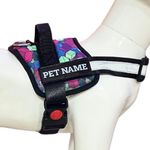 Payton Perry Customized Dog Harness | Print Your Pet Name on Harness | Personalized Dog Harness | (S, Diamond) Recommended for 5-13KG Pet