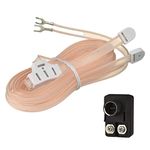 Bingfu FM Antenna Indoor Radio Antenna T formation Cable Plug Transformer Balun 75/300 ohm F Type Adapter 2 kit for Enhances FM Stereo Reception